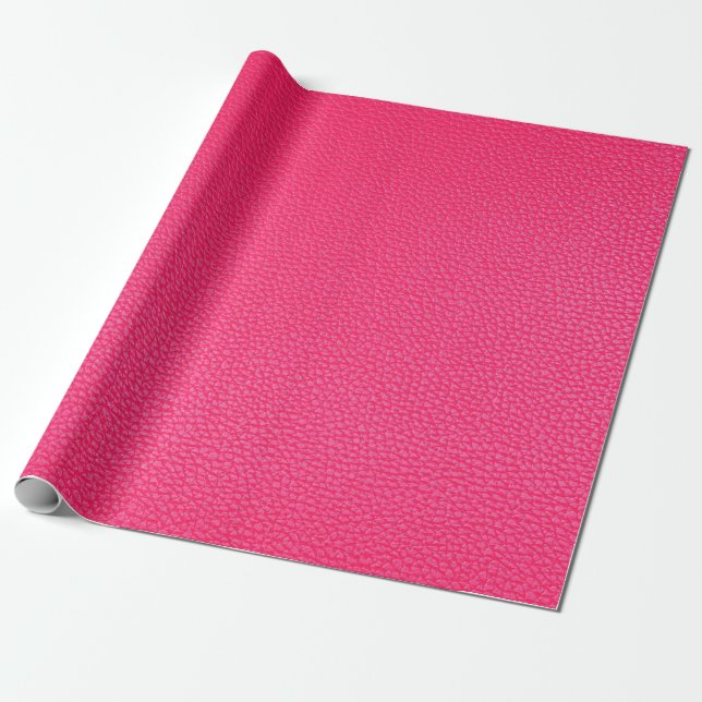 Pink leather texture wrapping paper (Unrolled)