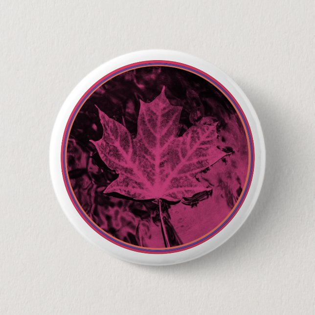 Pink Leaves Left Button (Front)