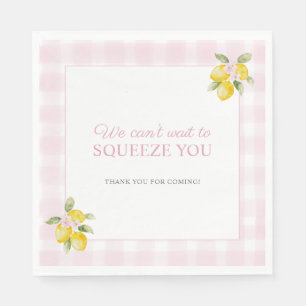 Pink Lemon Baby Shower Lunch Napkins