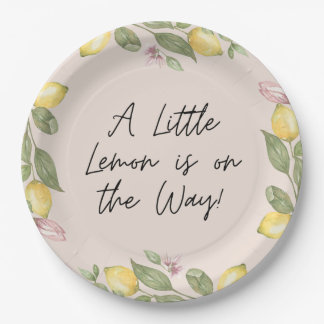 Pink Lemon Disposable Paper Plate