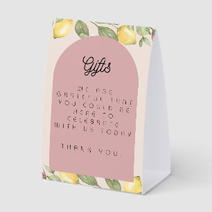 Pink Lemon Gift Table Sign