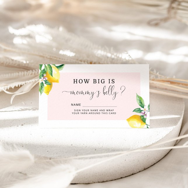 Pink Lemon How big is mummy's belly Enclosure Card (Creator Uploaded)