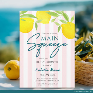 Pink Lemon Main Squeeze Bridal Shower Invitation