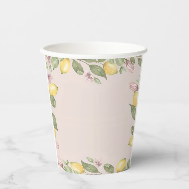Pink Lemon Paper Cups (Front)
