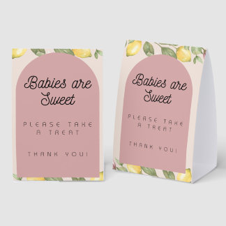 Pink Lemon Treats Table Sign