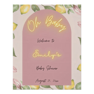 Pink Lemon Welcome Poster