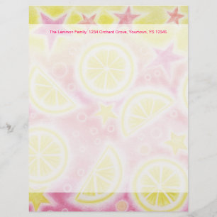 Pink Lemonade address letterhead header footer
