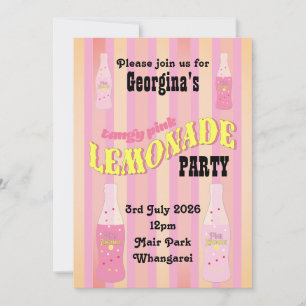 Pink Lemonade Birthday Invitation