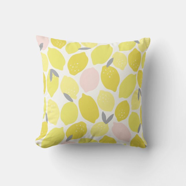 Pink Lemonade by Origami Prints Throw Pillow (Front)