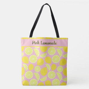 Pink Lemonade Citrus Tote Bag