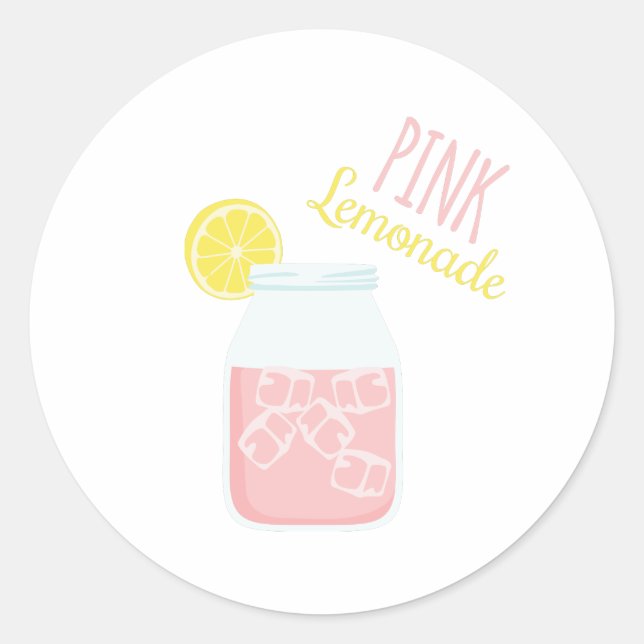 Pink Lemonade Classic Round Sticker (Front)