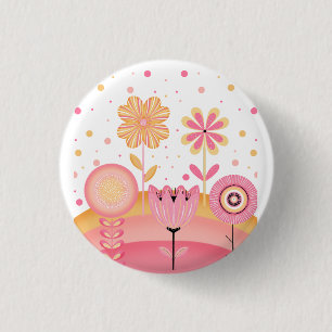 Pink Lemonade Garden 3 Cm Round Badge