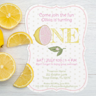 Pink Lemonade Lemon Themed First Birthday Party