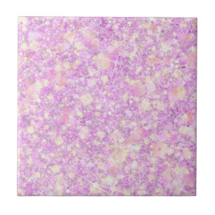 Pink Lemonade Magenta Colour Solid Faux Glitter Ceramic Tile