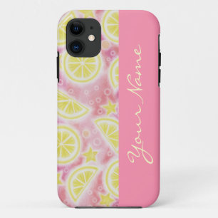 Pink Lemonade 'Name' iPhone case pink