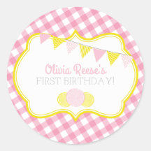 Pink Lemonade Party Sticker