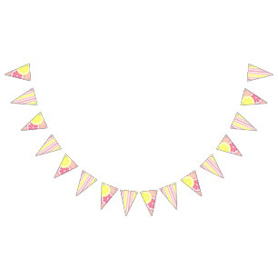 Pink Lemonade Party, yellow and pink Bunting