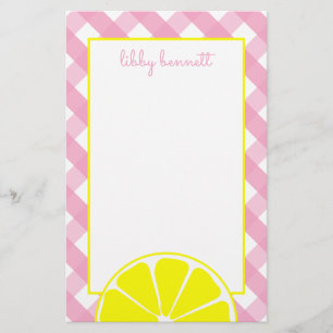 Pink Lemonade Personalised Stationery