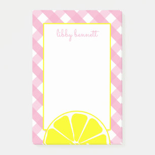 Pink Lemonade Personalized Post-it Notepad