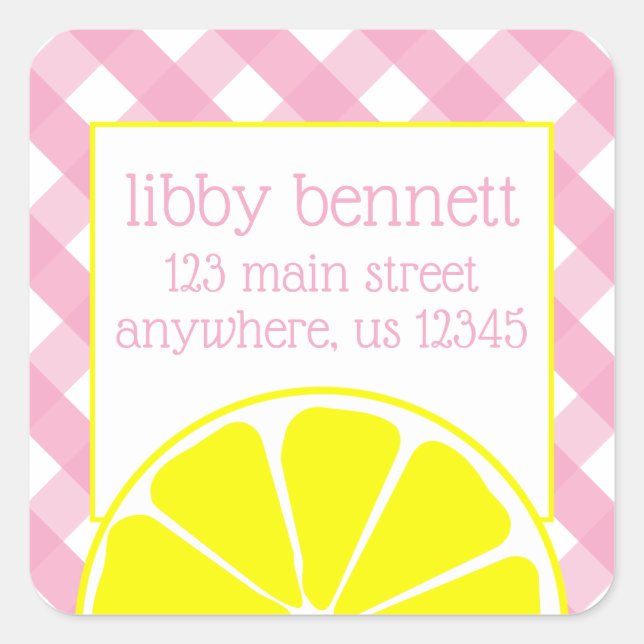 Pink Lemonade Return Address Labels (Front)