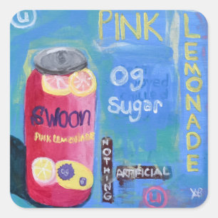 Pink Lemonade Square Sticker