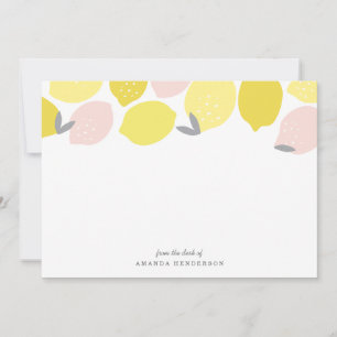 Pink Lemonade Stationery Note Card