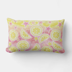 Pink Lemonade throw pillow lumbar