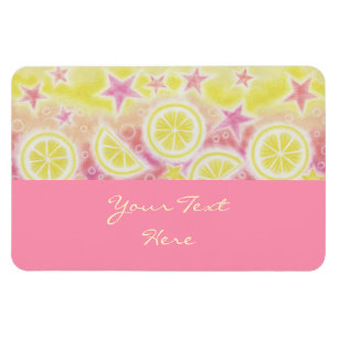 Pink Lemonade 'Your Text' premium magnet pink