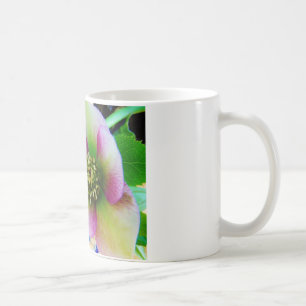 Pink Lenten Rose blue glass ball Coffee Mug