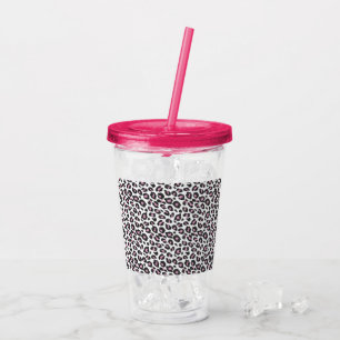 Pink Leopard Acrylic Tumbler