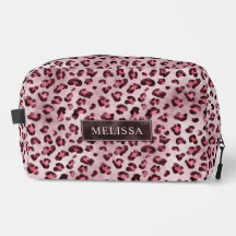 Pink Leopard Animal Print With Faux Foil And Name