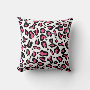 Pink Leopard Design Throw Pillow Home Decor
