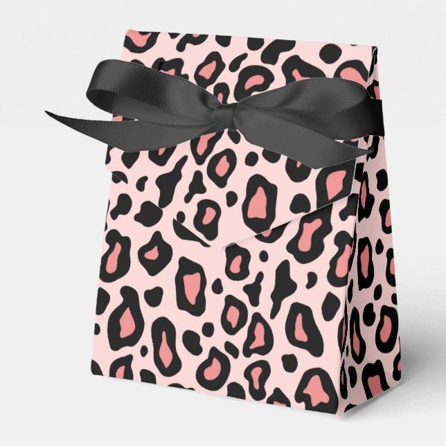 Pink Leopard Favour Box (Front Side)