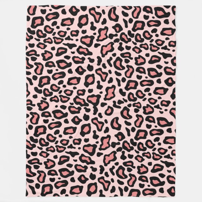 Pink Leopard Fleece Blanket Gift (Front)