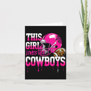 Pink leopard football helmet this girl loves her  card