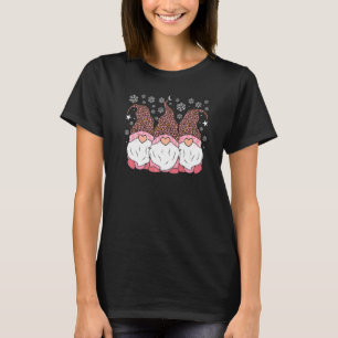 Pink Leopard Hat Gnomes Christmas Day Women's Appa T-Shirt