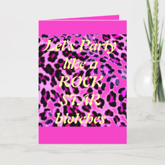 pink leopard, Let's Party like a ROCK STAR biot... Invitation