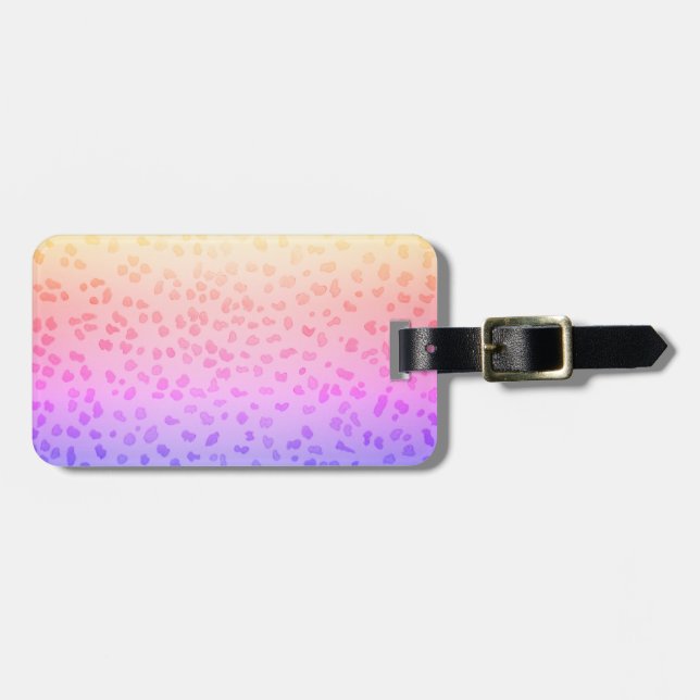 Pink Leopard Luggage Tag (Front Horizontal)