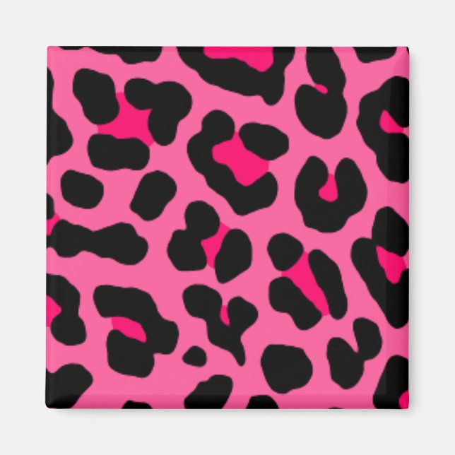 Pink Leopard Magnet (Front)