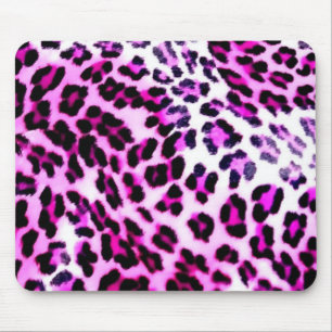 pink leopard mouse pad