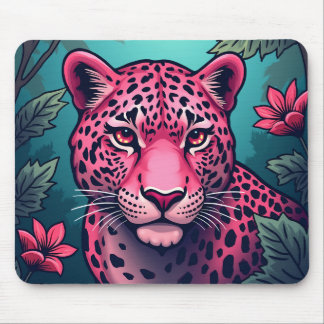 Pink leopard mousepad