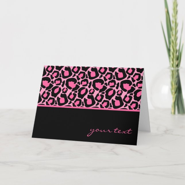 Pink Leopard Pattern Card (Front)