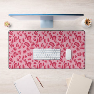 Pink Leopard Pattern Desk Mat