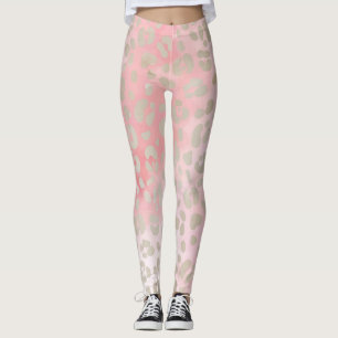 Pink Leopard pattern Leggings