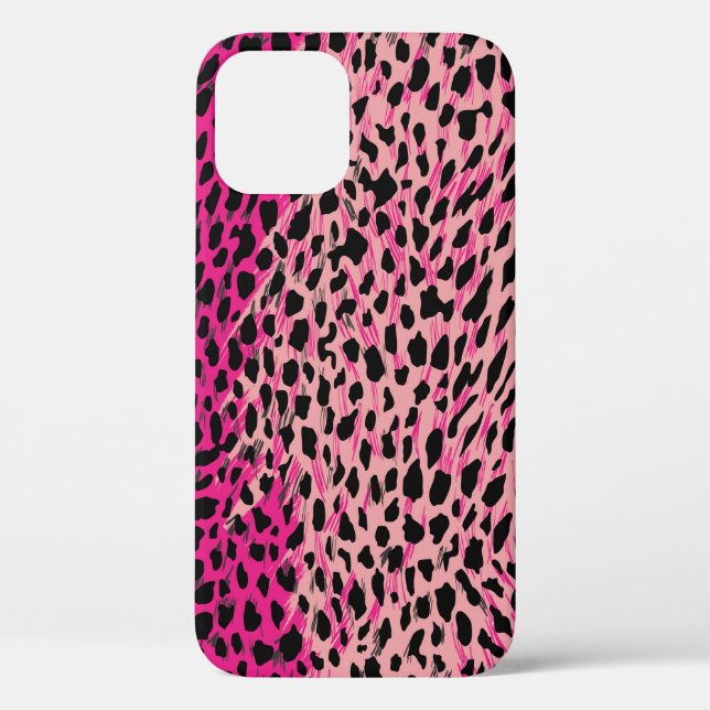 Pink leopard pattern textile fabricanimal,backgrou Case-Mate iPhone case (Back)