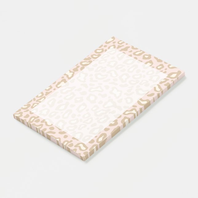Pink Leopard Post It Notes Gift (Angled)