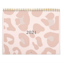 Pink Leopard Print 2021 Calendar