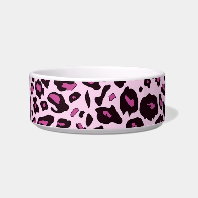 Pink leopard print bowl (Front)