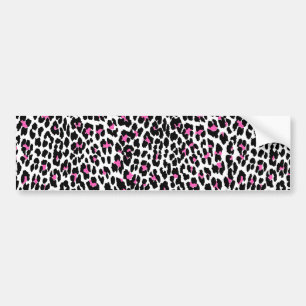 pink leopard print bumper sticker