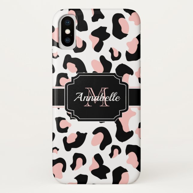 Pink Leopard Print Case-Mate iPhone Case (Back)